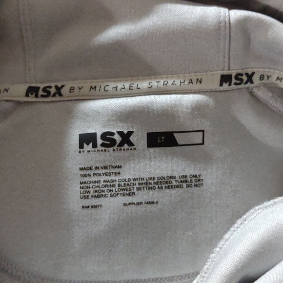 MSX Michael Strahan hoodie pullover short sleeves LT Large Tall adjustable Mens - Picture 9 of 9